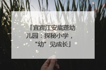 宜宾江安底蓬幼儿园：探秘小学，“幼”见成长