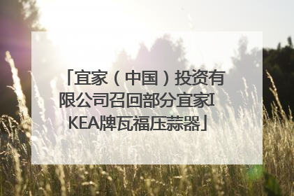 宜家（中国）投资有限公司召回部分宜家IKEA牌瓦福压蒜器