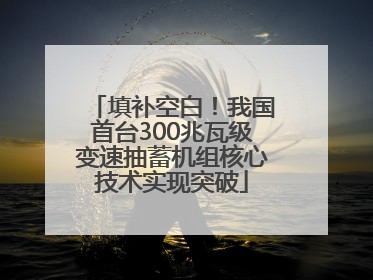 填补空白！我国首台300兆瓦级变速抽蓄机组核心技术实现突破