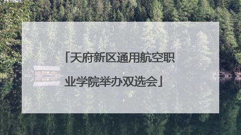 天府新区通用航空职业学院举办双选会