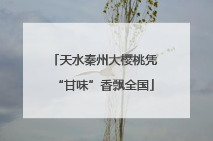 天水秦州大樱桃凭“甘味”香飘全国