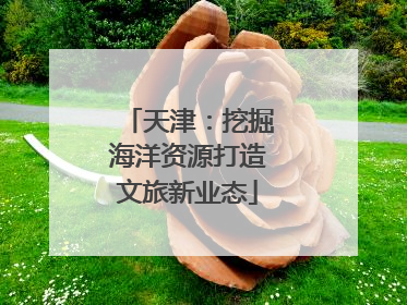 天津：挖掘海洋资源打造文旅新业态