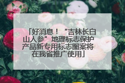 好消息！“吉林长白山人参”地理标志保护产品新专用标志图案将在我省推广使用