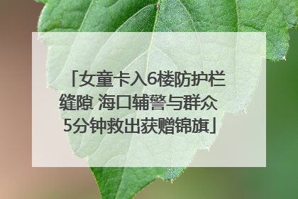 女童卡入6楼防护栏缝隙 海口辅警与群众5分钟救出获赠锦旗