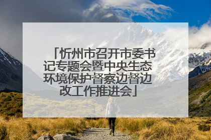 忻州市召开市委书记专题会暨中央生态环境保护督察边督边改工作推进会
