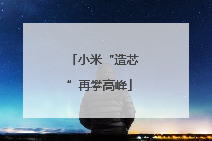 小米“造芯”再攀高峰
