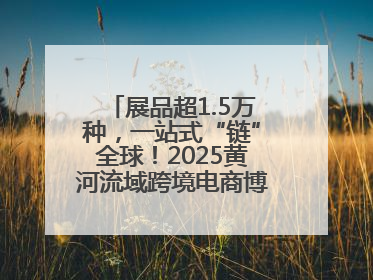 展品超1.5万种，一站式“链”全球！2025黄河流域跨境电商博览会启幕