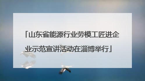 山东省能源行业劳模工匠进企业示范宣讲活动在淄博举行