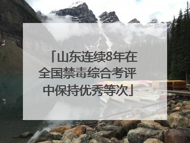 山东连续8年在全国禁毒综合考评中保持优秀等次