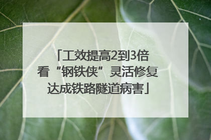 工效提高2到3倍 看“钢铁侠”灵活修复达成铁路隧道病害