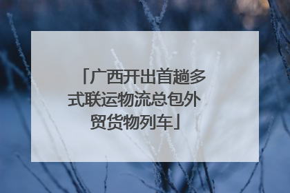 广西开出首趟多式联运物流总包外贸货物列车