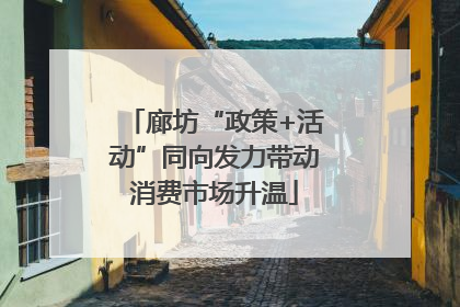 廊坊“政策+活动”同向发力带动消费市场升温