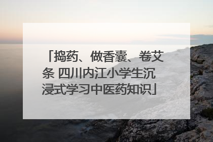 捣药、做香囊、卷艾条 四川内江小学生沉浸式学习中医药知识