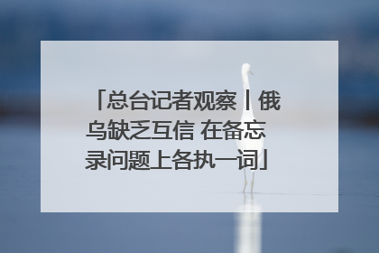 总台记者观察丨俄乌缺乏互信 在备忘录问题上各执一词