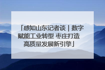 感知山东记者谈｜数字赋能工业转型 枣庄打造高质量发展新引擎