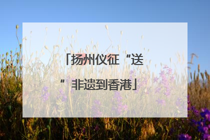 扬州仪征“送”非遗到香港
