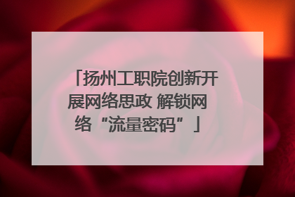 扬州工职院创新开展网络思政 解锁网络“流量密码”