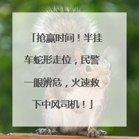 抢赢时间！半挂车蛇形走位，民警一眼辨危，火速救下中风司机！