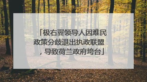 极右翼领导人因难民政策分歧退出执政联盟，导致荷兰政府垮台