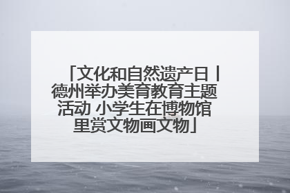 文化和自然遗产日丨德州举办美育教育主题活动 小学生在博物馆里赏文物画文物