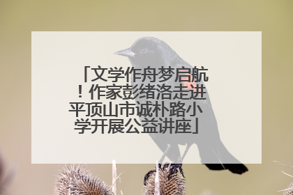 文学作舟梦启航！作家彭绪洛走进平顶山市诚朴路小学开展公益讲座