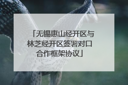 无锡惠山经开区与林芝经开区签署对口合作框架协议