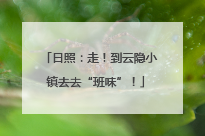 日照：走！到云隐小镇去去“班味”！