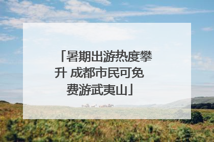 暑期出游热度攀升 成都市民可免费游武夷山
