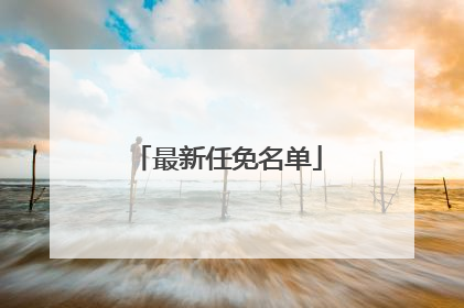 最新任免名单