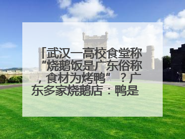 武汉一高校食堂称“烧鹅饭是广东俗称，食材为烤鸭”？广东多家烧鹅店：鸭是鸭鹅是鹅