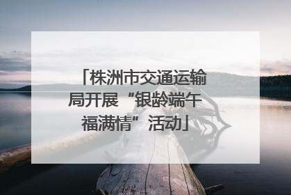 株洲市交通运输局开展“银龄端午福满情”活动