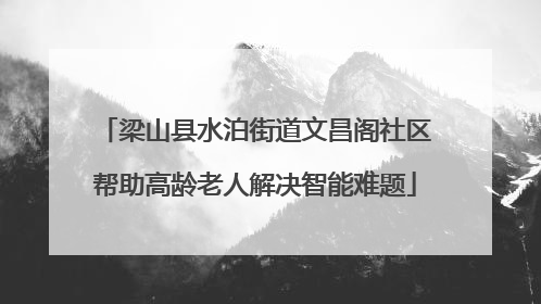 梁山县水泊街道文昌阁社区帮助高龄老人解决智能难题