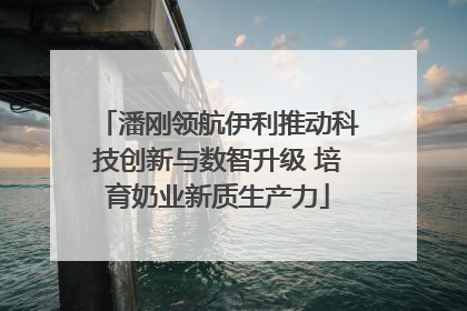 潘刚领航伊利推动科技创新与数智升级 培育奶业新质生产力