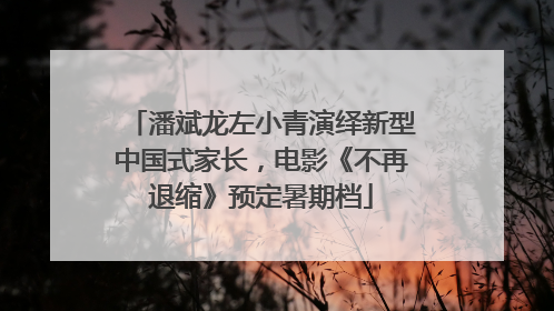 潘斌龙左小青演绎新型中国式家长，电影《不再退缩》预定暑期档