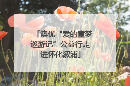 澳优“爱的童梦巡游记”公益行走进怀化溆浦