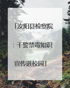 汝阳县检察院：干警禁毒知识宣传进校园