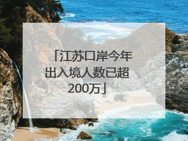 江苏口岸今年出入境人数已超200万