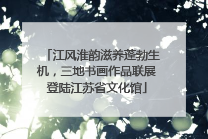 江风淮韵滋养蓬勃生机，三地书画作品联展登陆江苏省文化馆