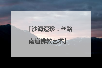 沙海遗珍：丝路南道佛教艺术