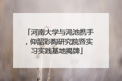 河南大学与渑池携手，仰韶彩陶研究院暨实习实践基地揭牌