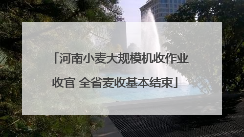 河南小麦大规模机收作业收官 全省麦收基本结束