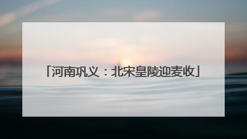 河南巩义：北宋皇陵迎麦收