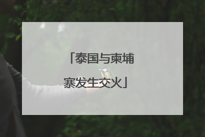 泰国与柬埔寨发生交火