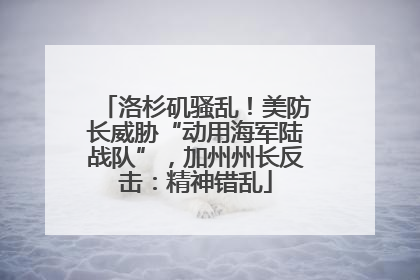 洛杉矶骚乱！美防长威胁“动用海军陆战队”，加州州长反击：精神错乱