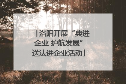 洛阳开展“典进企业 护航发展”送法进企业活动