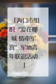 海口市组织“爱在椰城 情牵军营”军地青年联谊活动