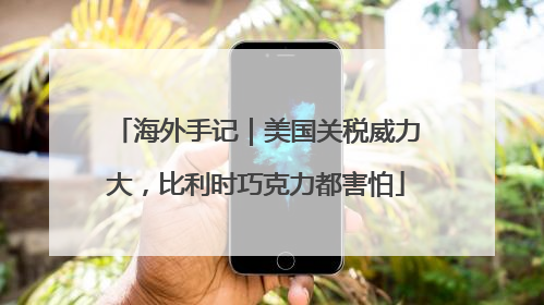 海外手记｜美国关税威力大，比利时巧克力都害怕