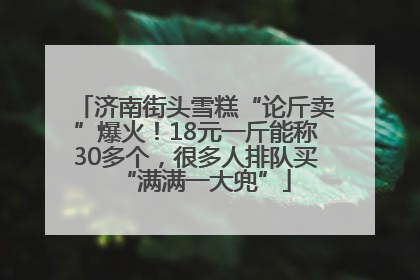 济南街头雪糕“论斤卖”爆火！18元一斤能称30多个，很多人排队买“满满一大兜”
