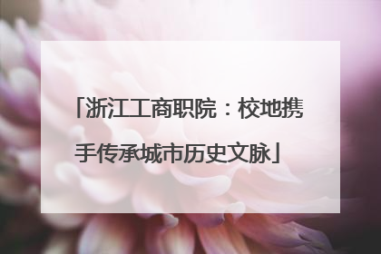 浙江工商职院：校地携手传承城市历史文脉