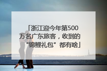 浙江迎今年第500万名广东旅客，收到的“锦鲤礼包”都有啥